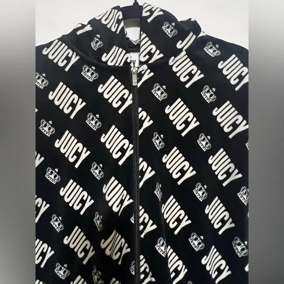 NEW Y2K Juicy Couture Velour Logo Jumpsuit Onesie Cozy Warm Loungewear Casual - Picture 6 of 10